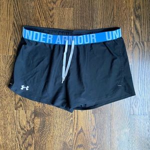 Women’s black under armour running shorts